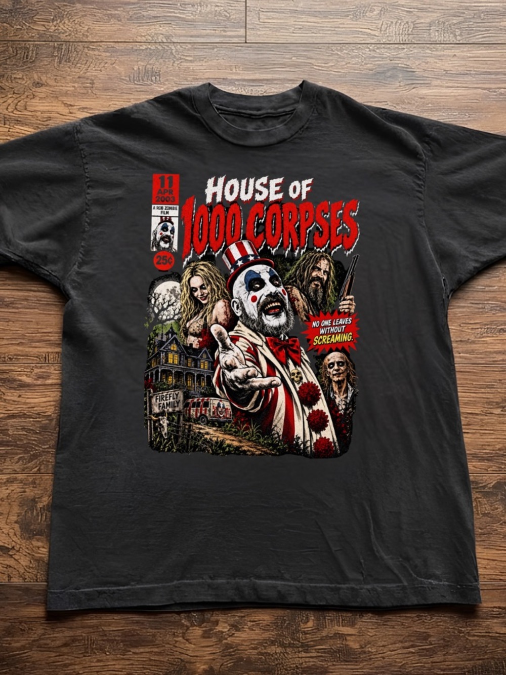 House of 1000 Corpses Captain Spaulding Firefly Family Horror Movie T-Shirt
